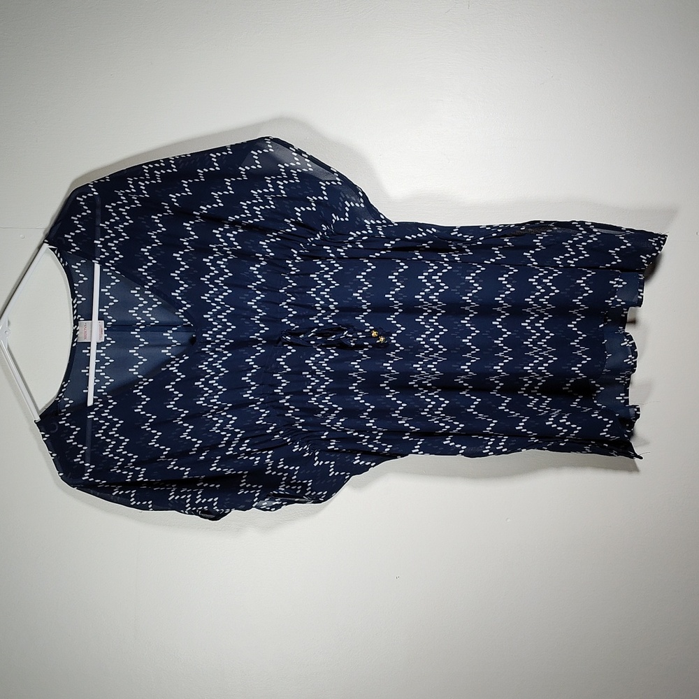 Target Merona navy blue printed swimsuit coverup S